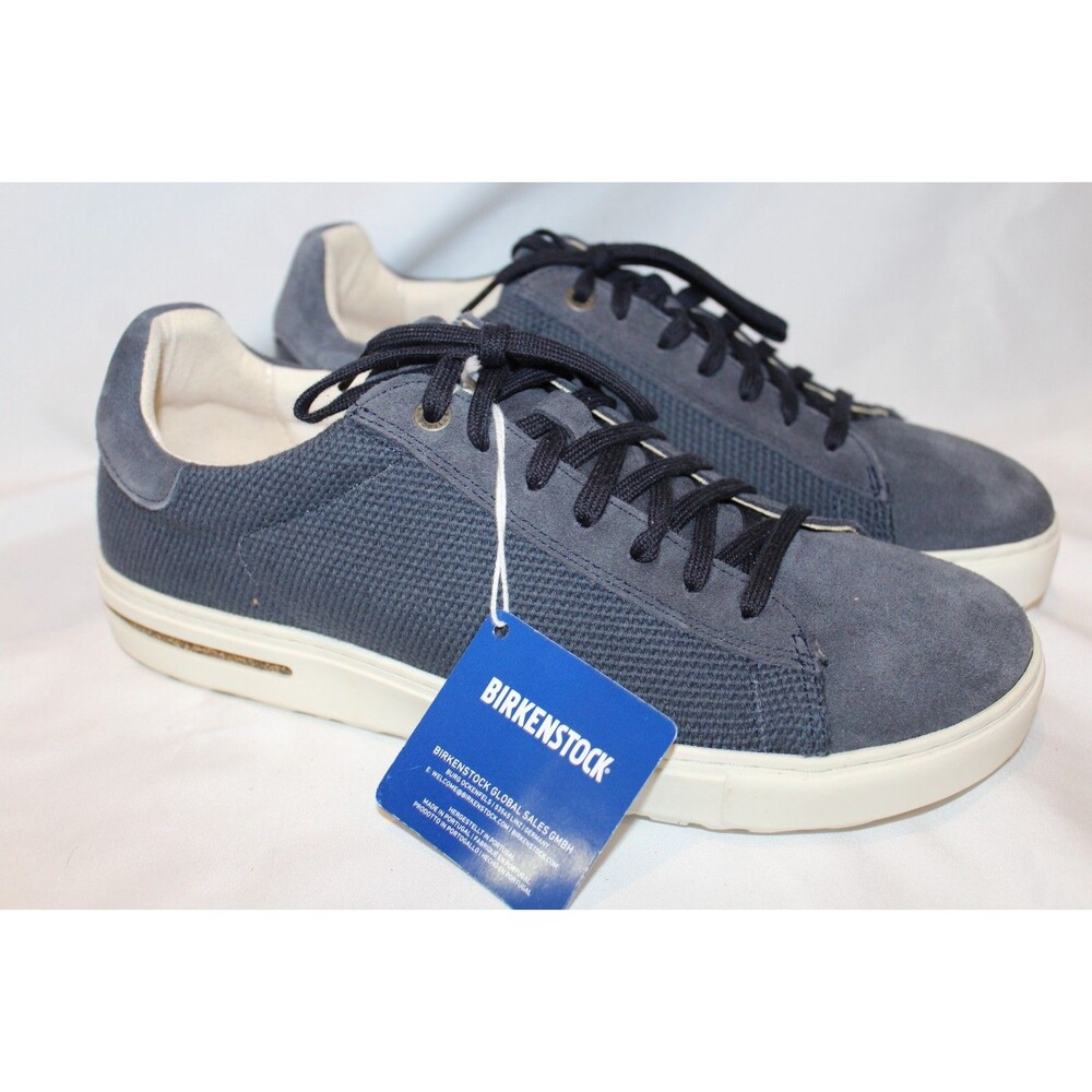 NIB Birkenstock Unisex Suede Bend Sneakers MID BLUE EU 42 M 9 W 11 NIB NARROW - Picture 1 of 6
